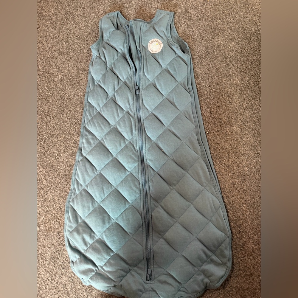 Dreamland 12-24mo Quilted Blue Baby Sleep Sack Soft Sleeveless Wearable Blanket